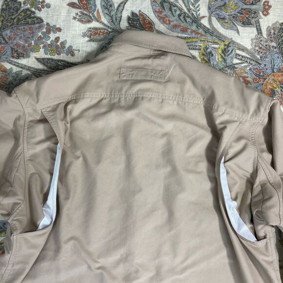 Duluth Trading Mens Beige Light Brown Long Sleeve Button Shirt Outdoor XL - Picture 3 of 8